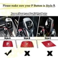thumbnail image 2 of 1 piece red aluminum gear shift knob lever parking P button decorative, 2 of 11