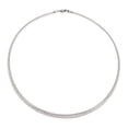 thumbnail image 2 of Women's 6mm High-Polished Stainless Steel Flat Omega Chain Necklace, 20 inches, 2 of 5