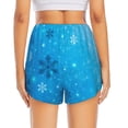 thumbnail image 2 of Lsque Winter With Snowflakes Printed Women's Running Shorts with Liner Pockets,Elastic Quick Dry Workout Athletic Gym Yoga Shorts,Womens High Waist Shorts-X-Large, 2 of 9