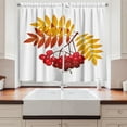 thumbnail image 2 of Ambesonne Rowan Kitchen Curtains, Rural Berries in Fall, 55"x39", Dark Orange Yellow Red, 2 of 3