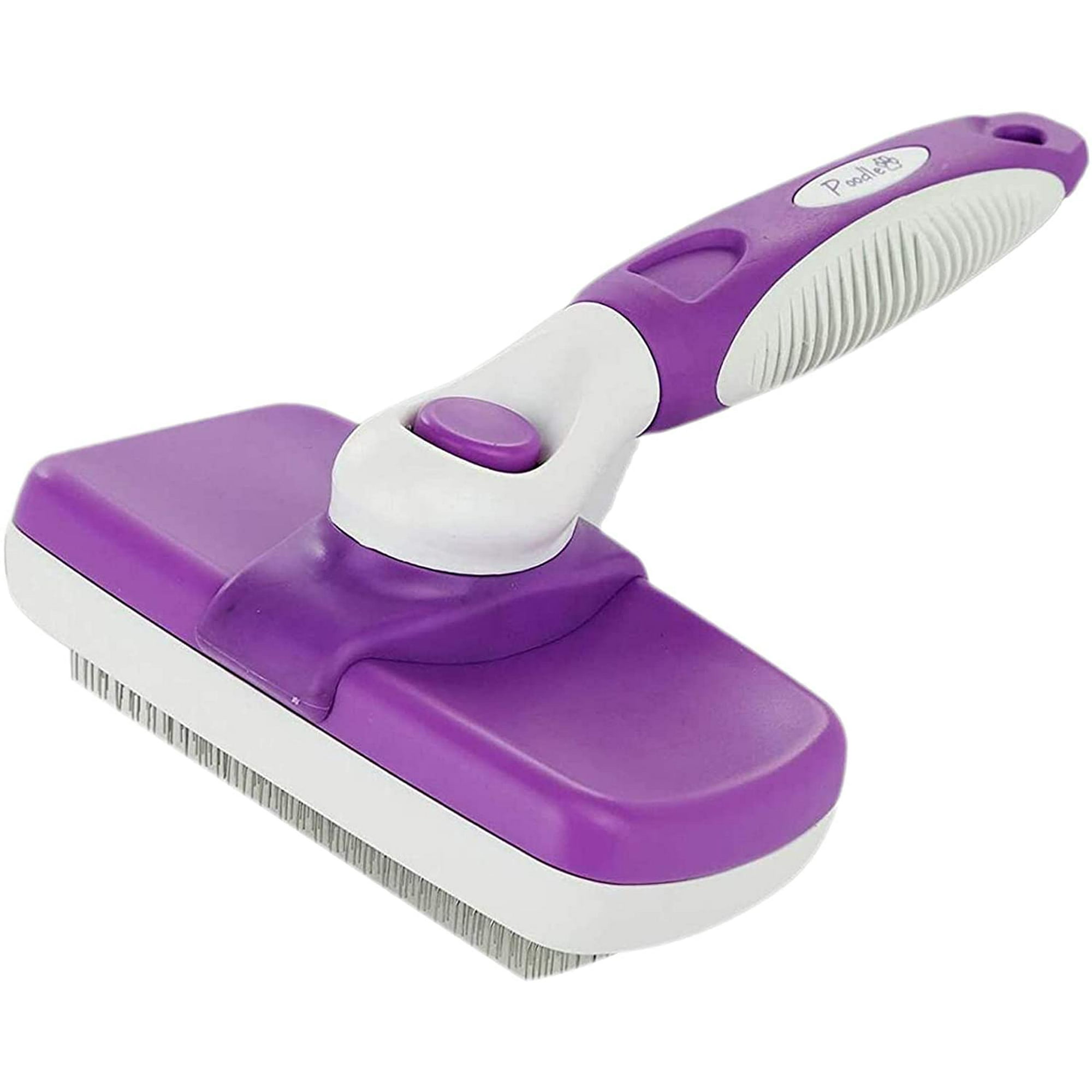 Poodle Pet Self Cleaning Slicker Dog Brush and Cat Brush Easy to Clean Dog Grooming Brush Removes Tangles Loose Hair Best Dog Slicker Brush for Dogs Cats Rabbits Poodles Walmart