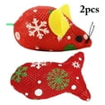 thumbnail image 2 of 2PCS Cat Toy Mouse Pattern Bite Resistant Catnip Toy Cat Bite Toy for Christmas, 2 of 10