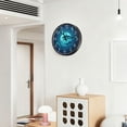 thumbnail image 6 of Voice Activated Clock with Glow Light 12 Inch Large Silent Wall Clock Battery Operated for Home Decor Sharks Swimming Around The Planet Earth, 6 of 8