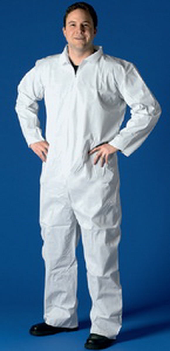Buffalo Industries 68522 Size XXXL,White Non-Hooded SMS Disposable Coverall 