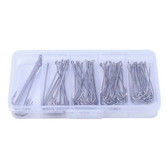 double fishing hook walmart 100pcs Fishing Typical Double Hook High Carbon Steel Small Fly Tying Fishing  Hooks Open Shank Double Frog Hook (4#)