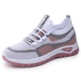thumbnail image 4 of Domuza Womens Orthopedic Athletic Shoes Tennis Shoes Slip-On Mesh Running, Women Shoes Summer Sneakers Breathable for Walking Pink 9（EU-42）, 4 of 6