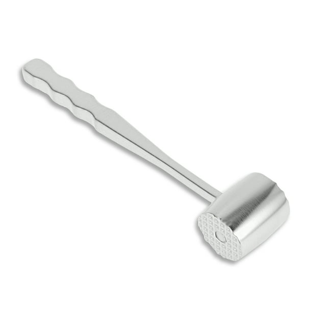 Martillo para Ablandar Carne Unique Bargains, Aplanador Redondo de Doble Cara de Aleación de Aluminio, Martillo para Carne, Herramienta para Ablandar Carne de Res, Pollo y Cerdo