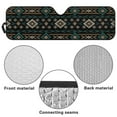 thumbnail image 6 of Uorisanigo Windshield Sun Shade Compatible with 1997-2018 Jeep Wrangler TJ JK JKU, Foldable Southwestern Aztec Tribal Windshield Sunshade Sun Visor Blocks Sunlight Heat UV Rays, 6 of 7