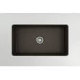 thumbnail image 2 of Sotto Undermount Fireclay 32 in. Single Bowl Kitchen Sink with Protective Bottom Grid and Strainer in Matte Brown, 2 of 6