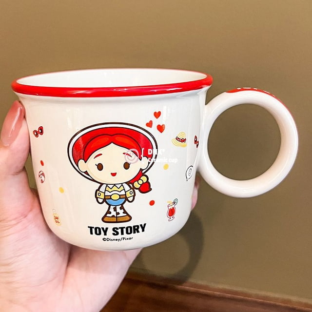 Taza de cerámica linda de la historieta de Toy Story, taza especialmente hermosa, regalo de cumpleaños, recuerdo