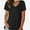 Black, variant on Women's T Shirt V-Neck Short Sleeve Shirt Classic-Fit Casual Breathable Tee Summer Basic Tops