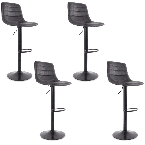 Sillas Altas para Barra de Cocina con Altura Ajustable Banco Desayunador Elegante para Decoración del Hogar Fabricado 100% Poliéster y Tejido Transpirable Set 4 Sillas