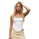 thumbnail image 1 of Tops de tubo lisos para mujer, ajustados, con lazo en la espalda, sin hombros, sin mangas, estilo urbano de verano y a la moda., 1 of 7