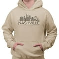 thumbnail image 2 of Skyline Nashville Tennessee Hoodie Sweatshirt Unisex Large Sand, 2 of 5