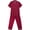 Red, variant on Ten West Apparel  Short Sleeve Long Leg Solid Pajama Set (Men's)