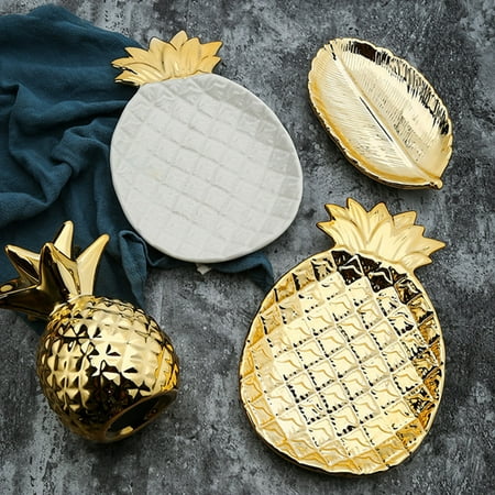 

Wanwan Snack Dish Large Capacity Decorative Ceramic Nordic Style Pineapple Storage Tray Household Supplies