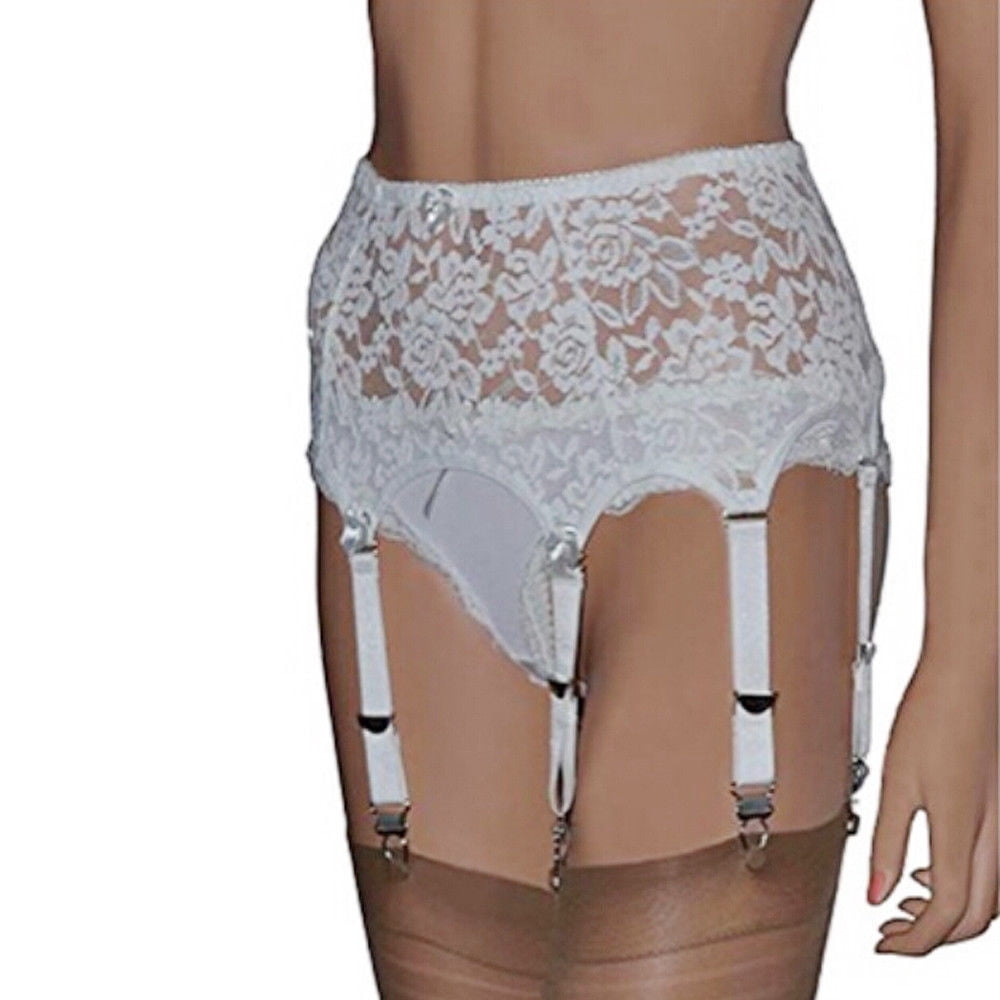 Douhoow Women High Waist Garter Belt Mesh Suspender Belt 6 Straps Garter  S-2XL - Walmart.com