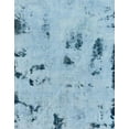 thumbnail image 1 of Ahgly Company Machine Washable Indoor Rectangle Abstract Blue Koi Blue Area Rugs, 2' x 5', 1 of 7