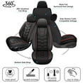 thumbnail image 4 of LAONNVIR Seat Covers for Cars Leather Waterproof Universal Fit for Ford Escape 2001-2024 (5 Seats,Redline), 4 of 7