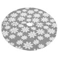 thumbnail image 3 of Tree Skirt, Cute Snowflake Patterns Multi Purpose Adapt To Various Themes Reused Xmas Gray Tree Skirt  for Shooting Background for Christmas Decor 122cm,78cm, 3 of 8