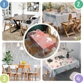 thumbnail image 5 of Colorful Mushroom Pattern Pink Pattern Rectangle Tablecloth 60"x120",Waterproof Polyester Rectangle Table Cloth, Wipeable Spillproof Polyester Tablecloth for Dining, Camping, Indoor and Outdoor, 5 of 6