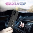 thumbnail image 5 of For Samsung Galaxy A36 Shockproof Hybrid Dual Layer PC + TPU with Metal Ring Kickstand Heavy Duty Armor Shell Phone Case Cover by Xpression, Black, 5 of 9