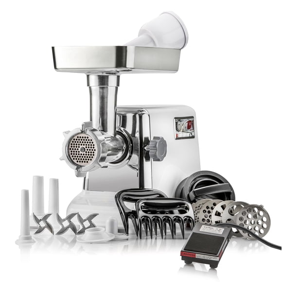 Picadora de carne STX Turboforce 3000W, 5 placas, pedal, 110V