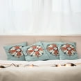 thumbnail image 7 of Ambesonne Vintage Throw Pillow Cover 4 Pack, Cruise Compass Grunge, 24", Pale Orange Turquoise, 7 of 7