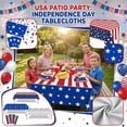 thumbnail image 5 of 250 Anniversary Independence Day Party Tablecloth Americana Stars Patriotic Table Cover for 4th of July Decorations 54 x 108 Inch, Red White and Blue, 5 of 5