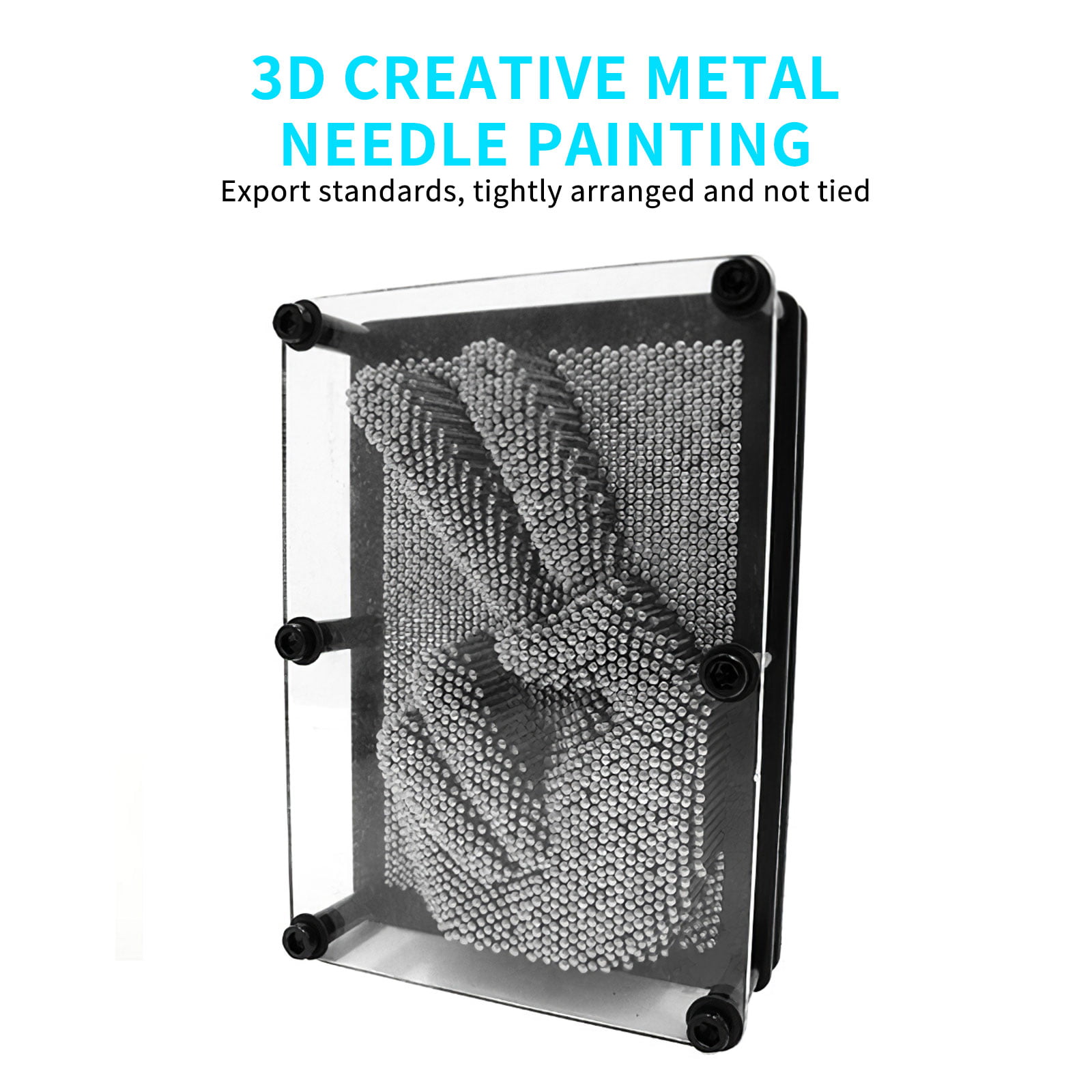 3D Large Metal Pin Art Classic Impression Picture Maker Desk Toy Frame Gadget 