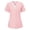 Pink, variant on Women's Nurse Uniform Tunic V-Neck Short Sleeve Casual Clinic Carer Professional Workwear Top, Pink S