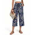 thumbnail image 6 of VDJ High Waisted Pants for Women Summer Beach Vacation Bohemian Trousers with Pockets Wide Leg Palazzo 2026 Trendy Capris Size XL, 6 of 8