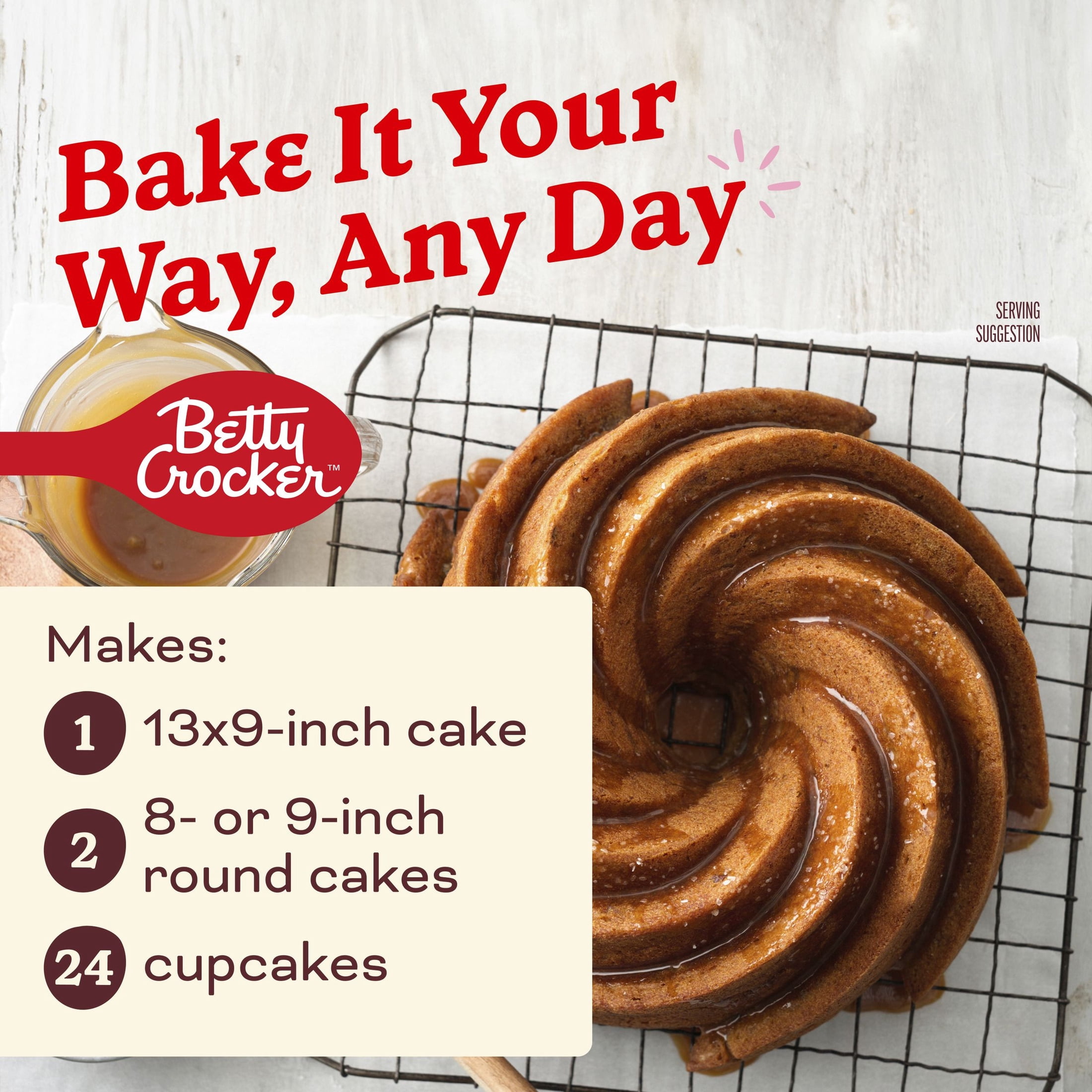 (3 pack) Betty Crocker Delights Super Moist, Spice, Cake Mix, 13.25 oz