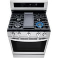 thumbnail image 2 of LG 30” 5.8 cu ft Slide-In Gas Range in Stainless Steel, 2 of 7