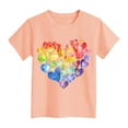 thumbnail image 4 of Akiihool Girls Valentine Shirt Shirts for Girls Cute Hearts Printed Valentines Day Shirts Casual Crewneck Tops Teen Girls Spring Clothes(Gold,3-4 Years), 4 of 4
