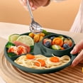 thumbnail image 2 of Divided Plates for Adults 4 Packs Unbreakable Portion Control Plate Sectioned with Dividers, 7.7'' Plastic Food Separator Dinner Plates Lightweight Compartment Reusable Portion Control Plates, 2 of 7