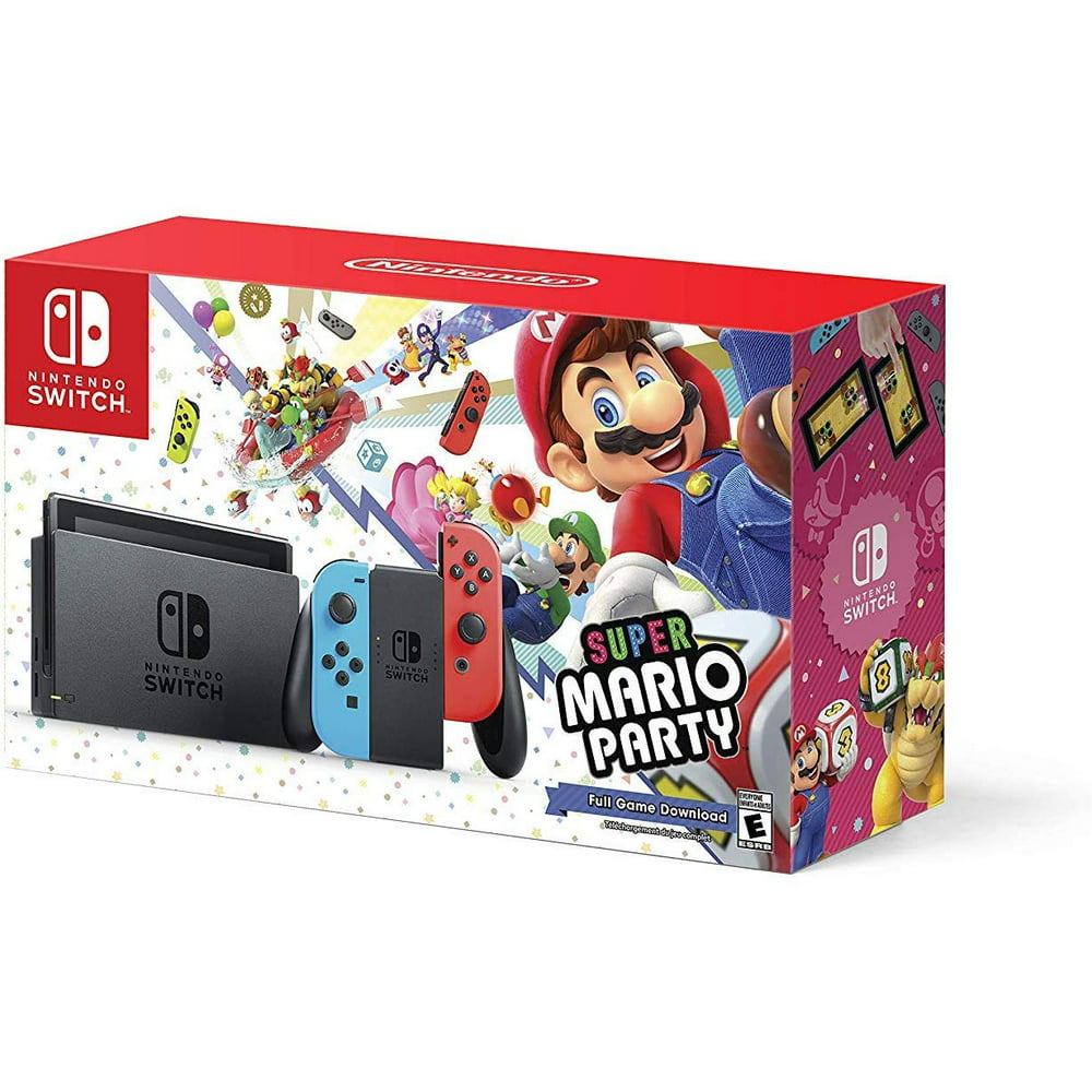 Nintendo Switch w/ Super Mario Party (Full Game Download) Bundle