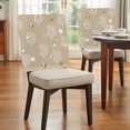 thumbnail image 4 of Summer Ocean Beige Shell Chair Covers Set of 4 Nautical Watercolor Sea Starfish Coral Stripe Chair Back Covers Stretch Removable Washable Slipcovers Protector for Dining Room Kitchen Party Decor, 4 of 9