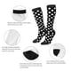 thumbnail image 3 of Fotbe Black and White Polka Dot Calcetas Divertidas Estampadas para Hombre y Mujer, Calcetas de Algodón hasta la Rodilla para Caminar, Correr, Enfermería y Embarazo, 3 of 6