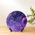 thumbnail image 6 of Kdxio Purple Bubble Abstract Art Bone China Decorative Plate Ceramic Decorative Plate for Home Office Wall Stand Decorative Plates for Home Bedroom-7in, 6 of 6