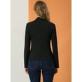 thumbnail image 5 of DARING DIVA Women's Office Work Lapel Collar Stretch Blazer 3XL Black, 5 of 6