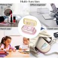 thumbnail image 3 of Estuche expandible para lápices, estuches para lápices de gran capacidad, organizador de papelería escolar, neceser de maquillaje para niñas, niños, estudiantes, adultos, rosa, 3 of 5