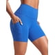thumbnail image 1 of Shorts CRZ YOGA Butterluxe tiro alto con bolsillos 5" azul talla L, 1 of 5