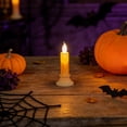thumbnail image 5 of Flameless Flickering LED Taper Candle Tabletop Decor, Plastic Electronic Candle Light, Indoor Halloween Thanksgiving Christmas Fall Harvest Dining Fireplace Window Seasonal Table Centerpiece Ornament, 5 of 7