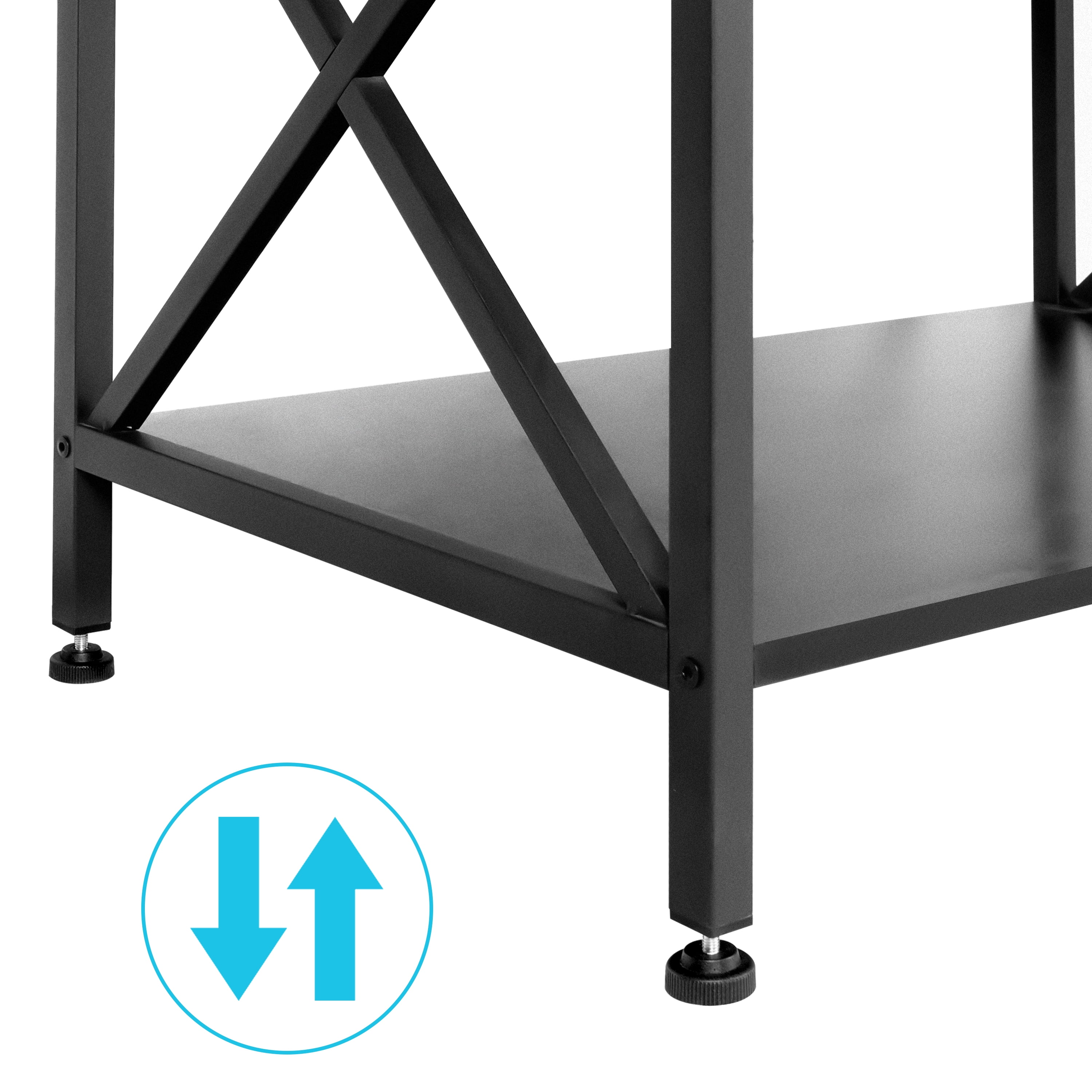 20-30 Gallon Aquarium Stand, Fish Tank Stand with Cabinet Storage for Fish Tank Accessories Storage, Metal Turtle Reptile Tank Stand Terrarium Stand, 30.7" L*16.5" W Tabletop, Black