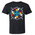 thumbnail image 2 of Instant Message - Offset Hexagons, Geometric - Men's Short Sleeve Graphic T-Shirt, 2 of 6