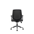 thumbnail image 2 of Ergonomics Shield-Shape Backrest Swivel Office Chair, Computer Chair with Breathable Mesh, Thick Seat Cushion, Adjustable Armrest and Metal Plating Base, 2 of 9
