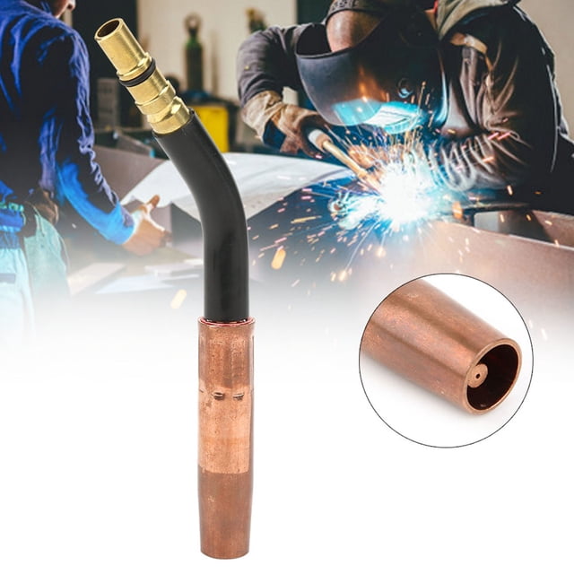Antorcha De Soldadura Mig/mag Que Conecta La Antorcha De Soldadura De Cuello De Cisne De 200A Que Conecta El Tubo De Pistola MIG/MAG Con Boquilla De Latón De 9mm ANGGREK Goose Neck for MIG Gun