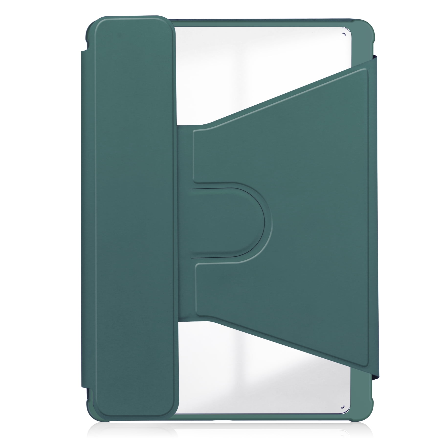 TECH CIRCLE Tablet Case for Apple iPad Air 13" (2024), 360 Degree Rotating Stand /Auto Sleep Sake /Magnetic Closure /Pencil/Stylus Holder /Full Coverage Protection, PU Leather Folio Case, Darkgreen