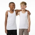 thumbnail image 6 of Sezzit 5 Pack Boys Ribbed Tank Tops, Tag-Free Soft Cotton Blend Undershirts for Boys, Five Breathable Sleeveless Shirts, 6 of 9